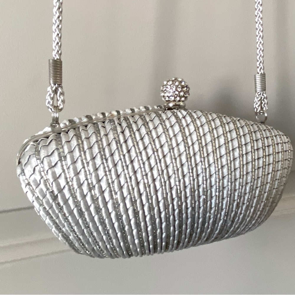 Kate Landry Dressy Clutch Purse Silver